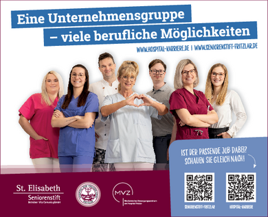Das Bild zeigt eine Werbeanzeige des Hospital zum Heiligen Geist (Fritzlar)
